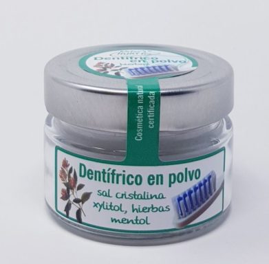 Dentífrico en polvo con bicarbonato y sal cristalina de Natur Hurtig